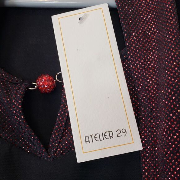 ATELIER 29 Layered Look Sparkly Jersey-knit Top - Picture 5 of 8